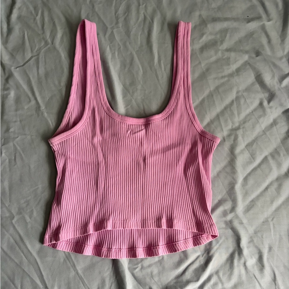 Pink Ribbed Tank Top - Picture 2 of 2